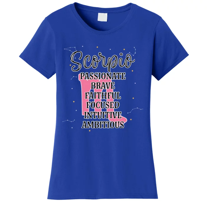 Scorpio Zodiac Sign October November Birthday Facts Traits Great Gift Women's T-Shirt