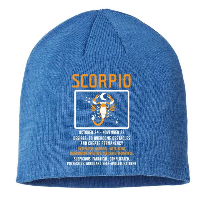 Scorpio Zodiac Sign October November Scorpio Gift 8 1/2in Sustainable Knit Beanie