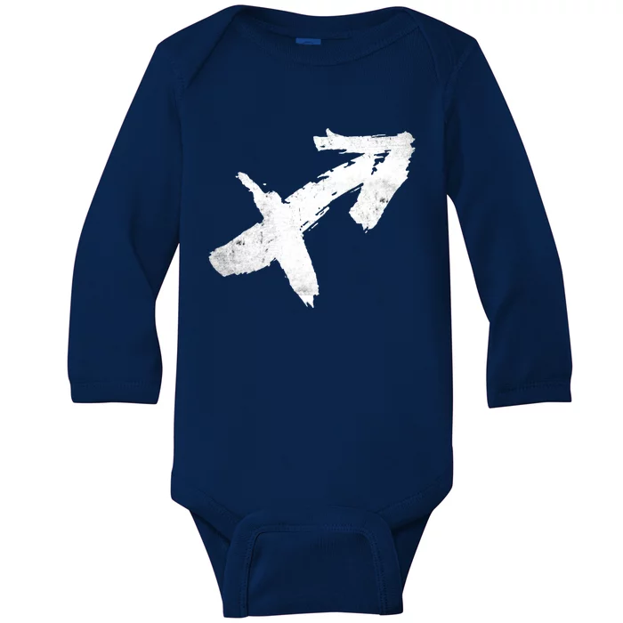 Sagittarius Zodiac Sign Astrologists Astronomer Horoscope Gift Baby Long Sleeve Bodysuit