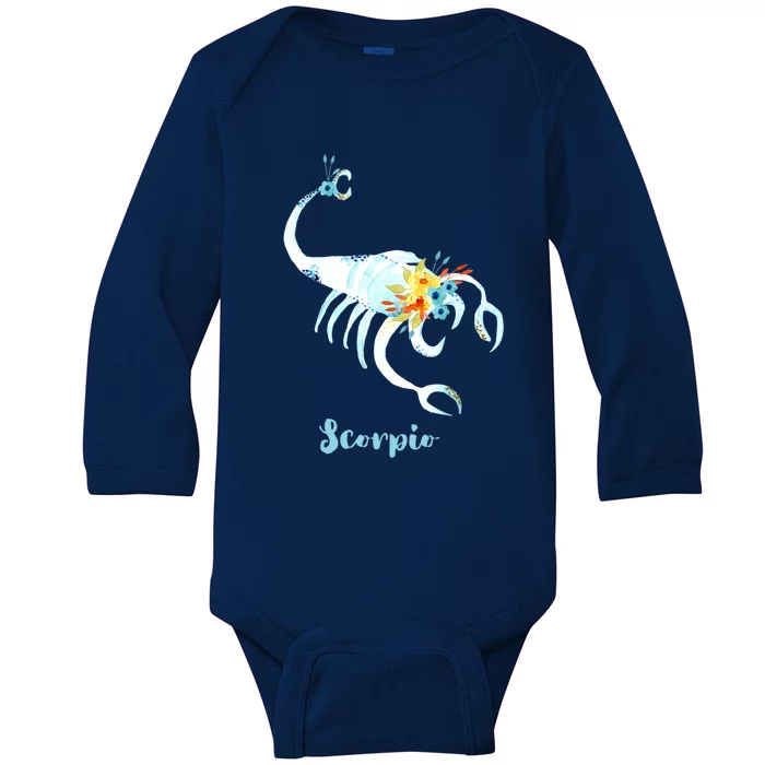 Scorpio Zodiac Sign Gift Baby Long Sleeve Bodysuit