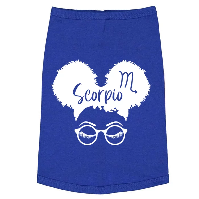 Scorpio Zodiac Sign Afro Puffs African Hair Astrology Gift Doggie Tank