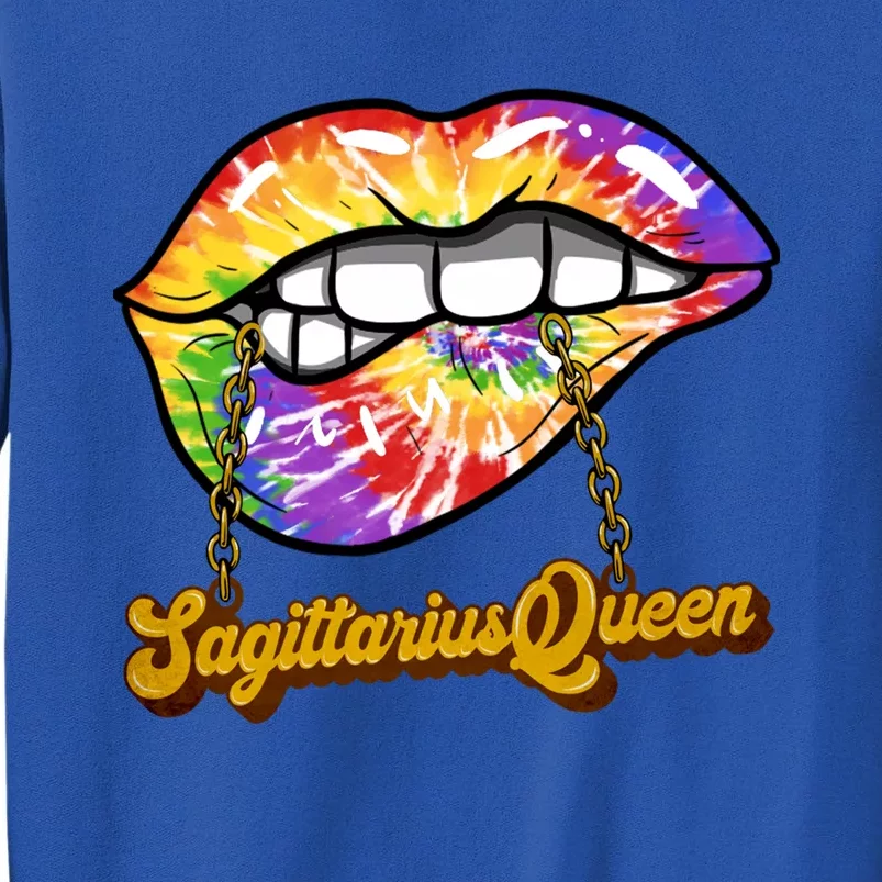 Sagittarius Zodiac Sign Lips Black Gift Tall Sweatshirt