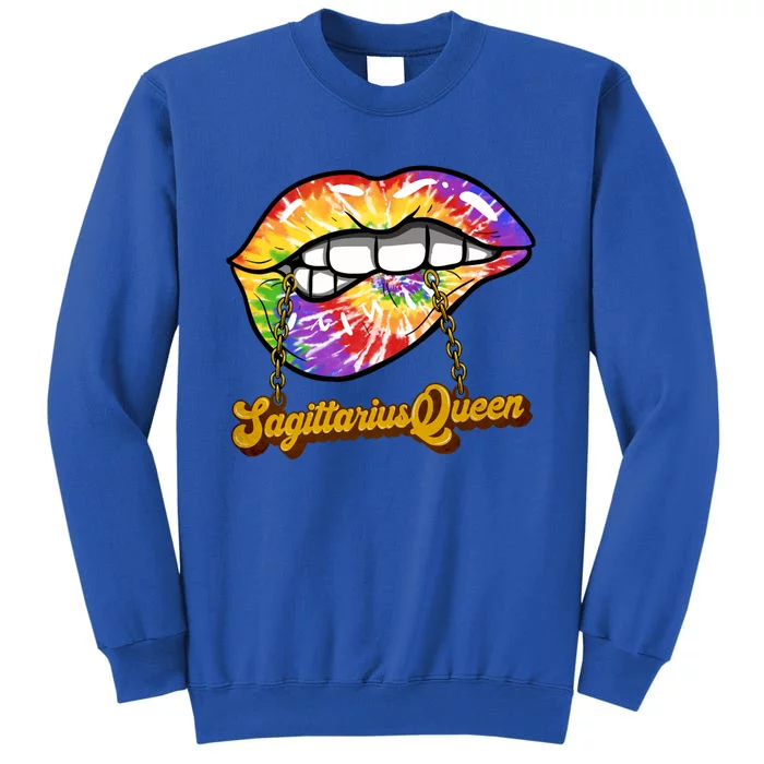 Sagittarius Zodiac Sign Lips Black Gift Tall Sweatshirt