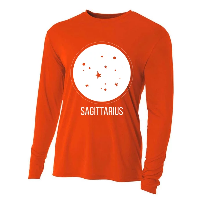 Sagittarius Zodiac Sign Stars Constellation Funny Gift Cooling Performance Long Sleeve Crew