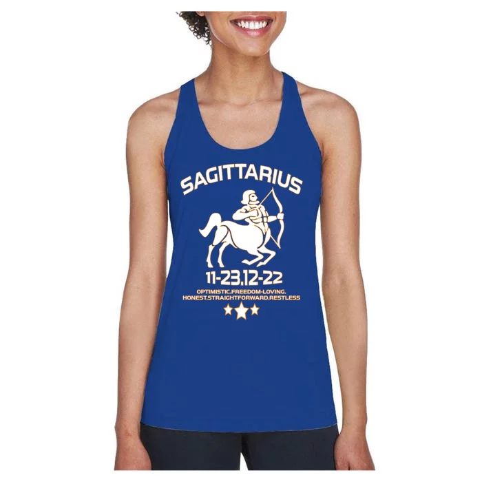 Sagittarius Zodiac Sign Gift Meaningful Gift Women's Racerback Tank