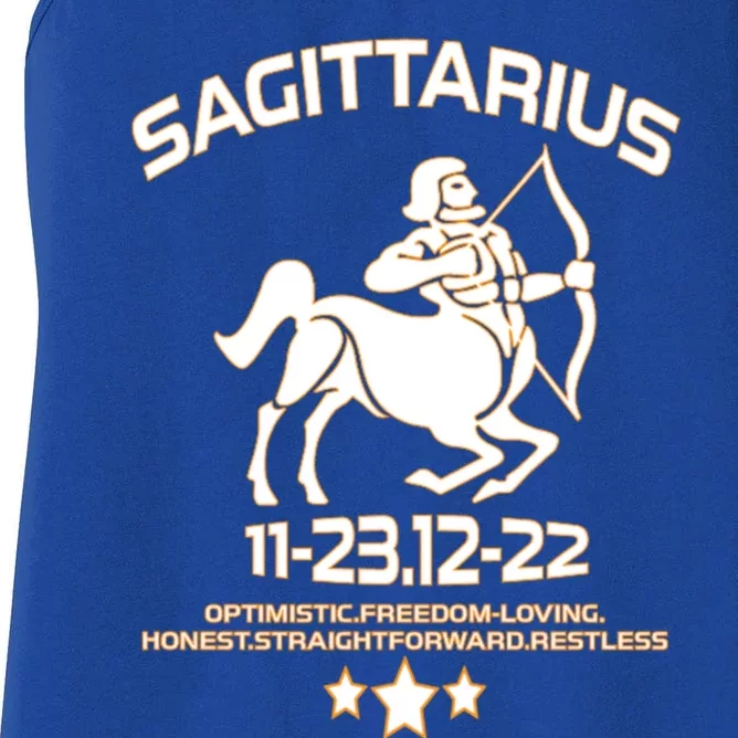 Sagittarius Zodiac Sign Gift Meaningful Gift Women's Racerback Tank