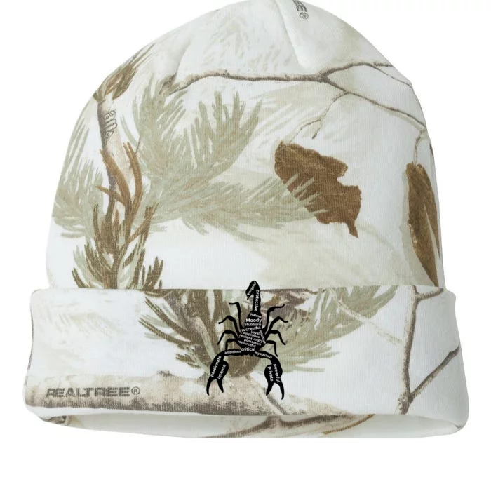 Scorpio Zodiac Sign Design Scorpio Zodiac Character Gift Kati - 12in Camo Beanie