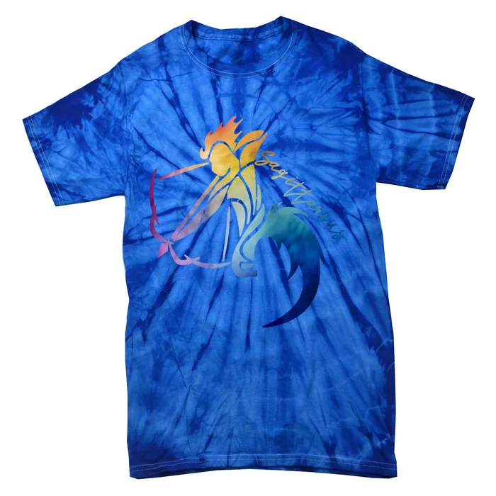 Sagittarius Zodiac Sign Horoscope Sagittarius Colorful Gift Tie-Dye T-Shirt