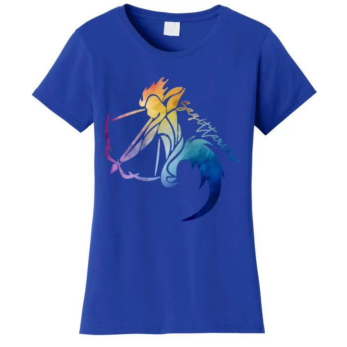 Sagittarius Zodiac Sign Horoscope Sagittarius Colorful Gift Women's T-Shirt