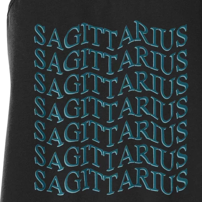 Sagittarius Zodiac Sign Astrology Moonlight Press Women's Racerback Tank