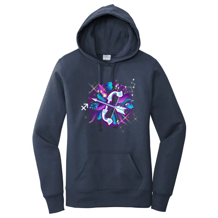 Sagittarius Zodiac Sign Symbol Astrology Birthday Month Gift Women's Pullover Hoodie