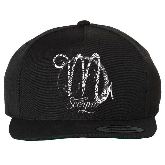 Scorpio Zodiac Sign October November Birthday Gift Astrology Gift Wool Snapback Cap