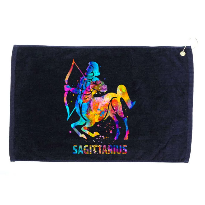 Sagittarius Zodiac Sign Cute Gift Grommeted Golf Towel