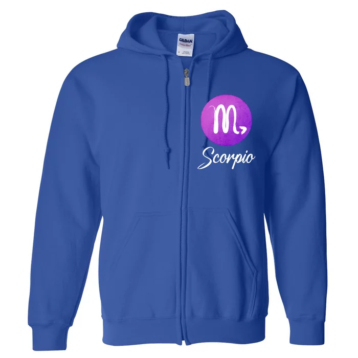 Scorpio Zodiac Sign Gift Full Zip Hoodie