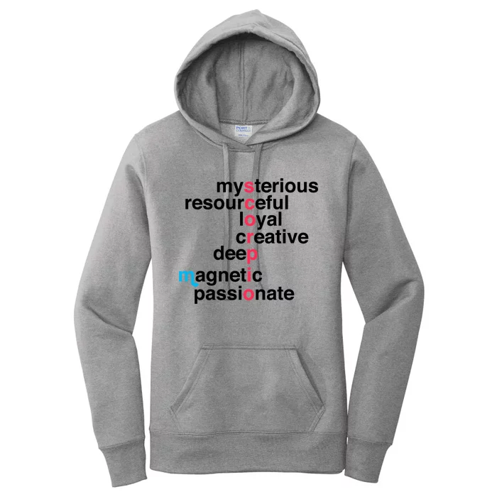 Scorpio Zodiac Star Sign Personality Traits Birthday Scorpio Meaningful Gift Women's Pullover Hoodie