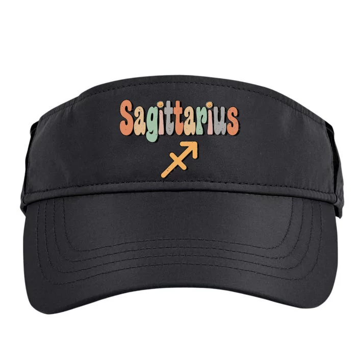 Sagittarius Zodiac Sign Astrology Retro Birthday Sagittarius Adult Drive Performance Visor