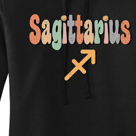 Sagittarius Zodiac Sign Astrology Retro Birthday Sagittarius Women's Pullover Hoodie