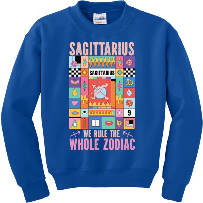 Sagittarius Zodiac: Sagittarius We Rule The Whole Zodiac Gift Kids Sweatshirt