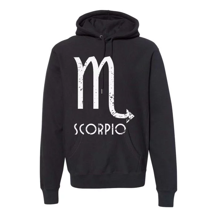 Scorpio Zodiac Sign October November Birthday Gift Premium Hoodie