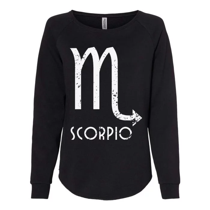 Scorpio Zodiac Sign October November Birthday Gift Womens California Wash Sweatshirt