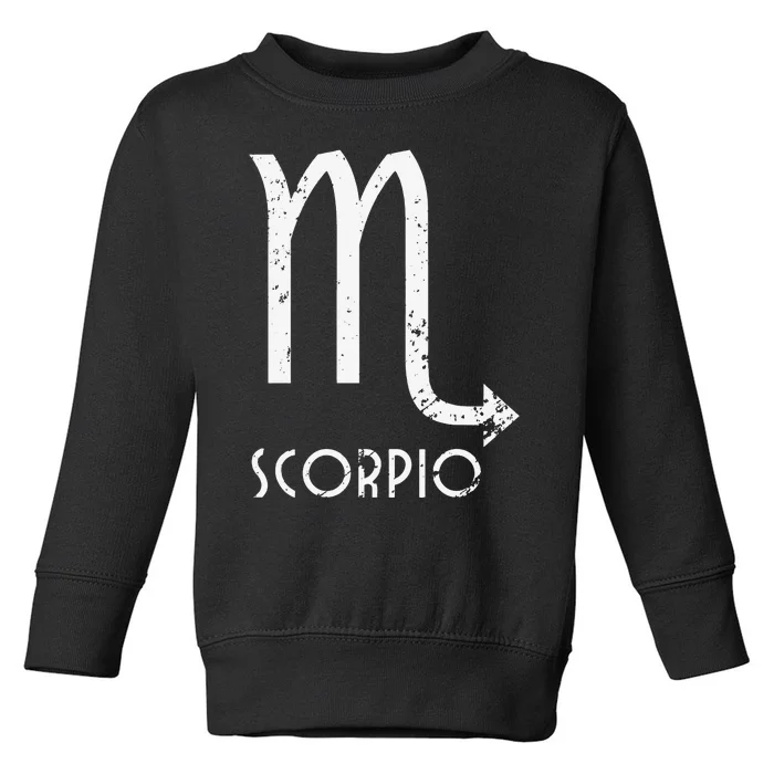 Scorpio Zodiac Sign October November Birthday Gift Toddler Sweatshirt