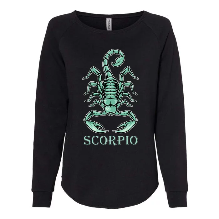 Scorpio Zodiac Sign Womens California Wash Sweatshirt