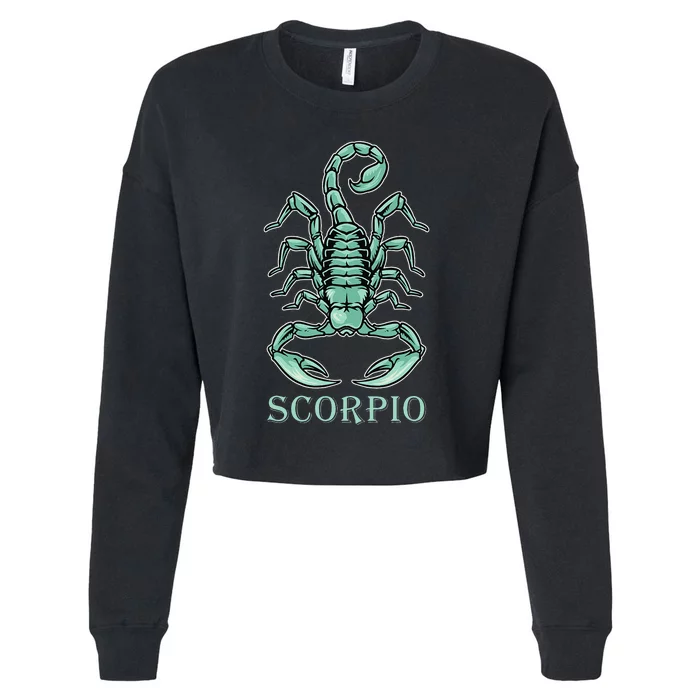 Scorpio Zodiac Sign Cropped Pullover Crew