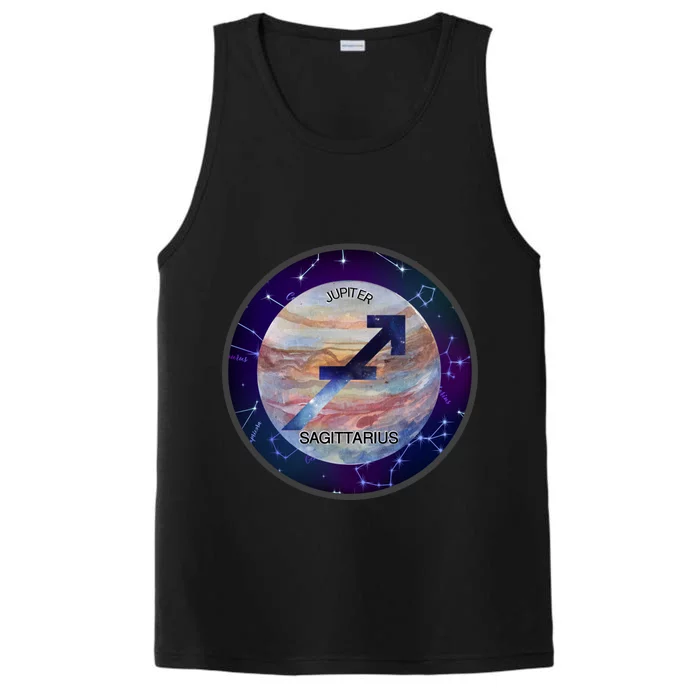 Sagittarius Zodiac Sign Ruled By Jupiter Color Art Astrology Cute Gift Performance Tank