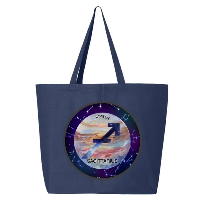 Sagittarius Zodiac Sign Ruled By Jupiter Color Art Astrology Cute Gift 25L Jumbo Tote