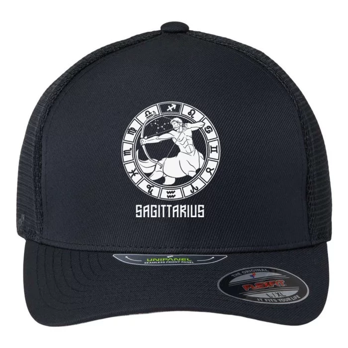 Sagittarius Zodiac Sign November December Birthday Flexfit Unipanel Trucker Cap