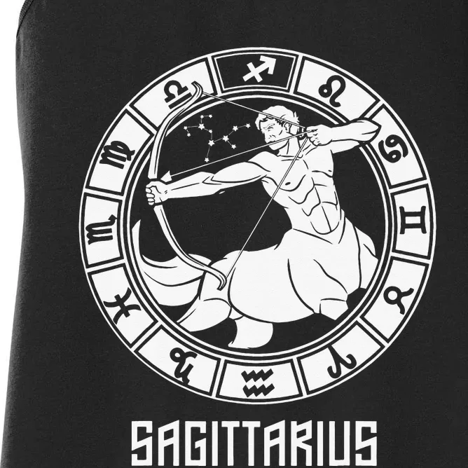 Sagittarius Zodiac Sign November December Birthday Women's Racerback Tank