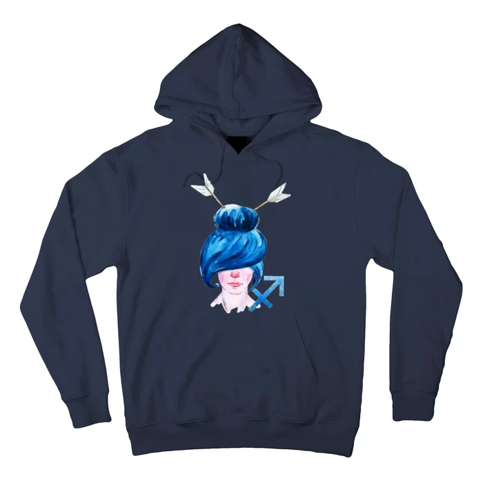 Sagitarius Zodiac Sign Watercolor Illustration Hoodie