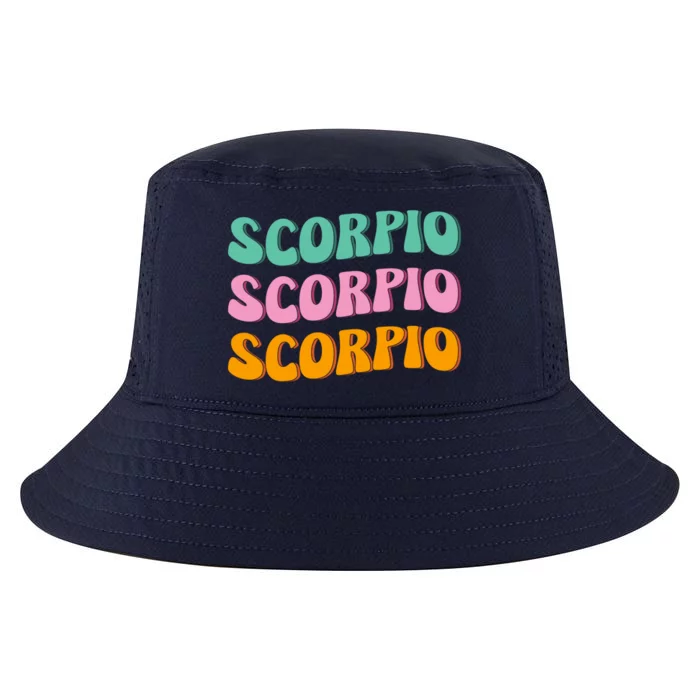 Scorpio Zodiac Sign 70s Hippie Style Gift Cool Comfort Performance Bucket Hat