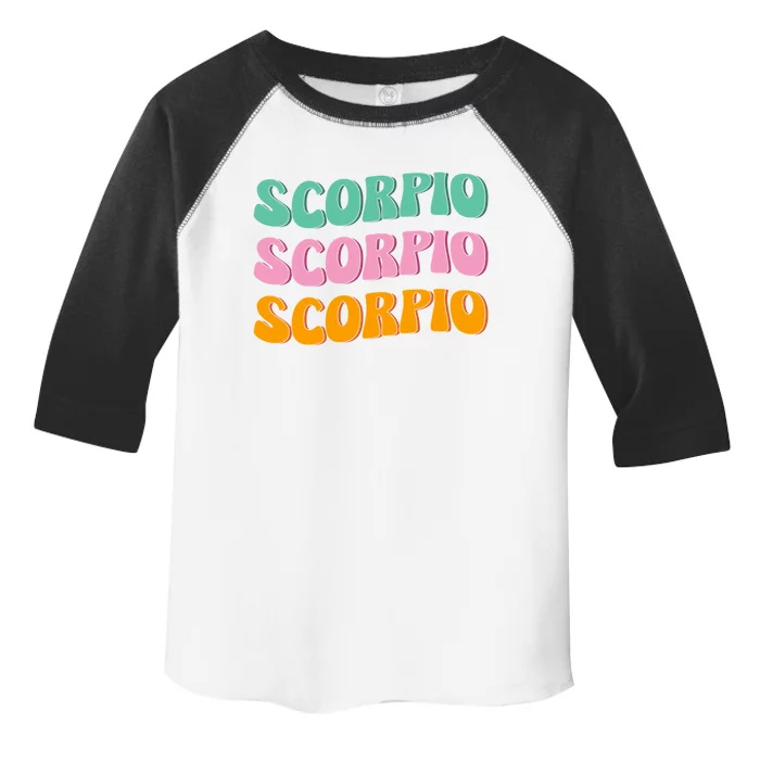 Scorpio Zodiac Sign 70s Hippie Style Gift Toddler Fine Jersey T-Shirt