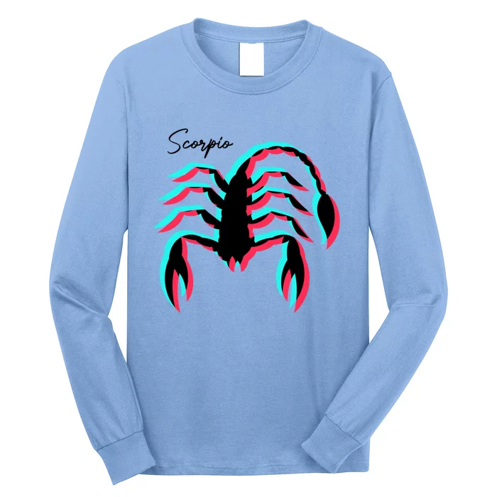 Scorpio Zodiac Sign And Birthday Scorpio Gift Long Sleeve Shirt