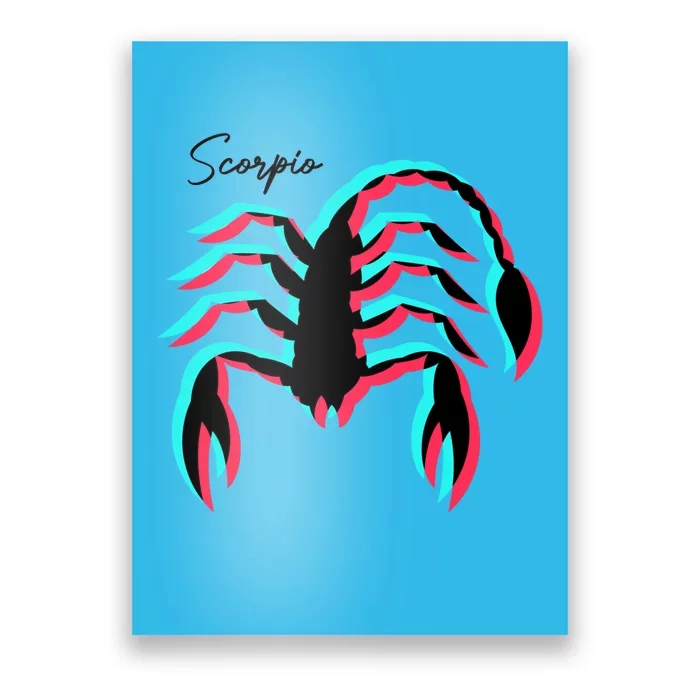 Scorpio Zodiac Sign And Birthday Scorpio Gift Poster