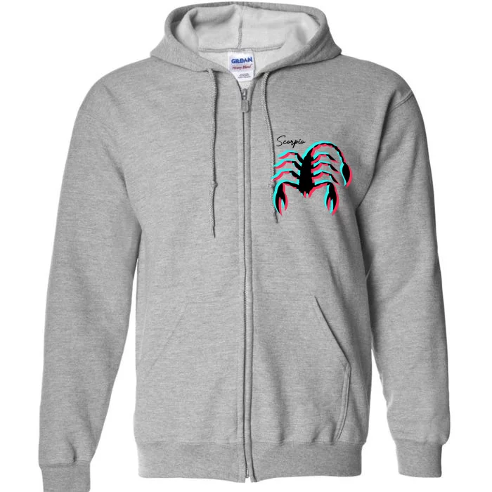 Scorpio Zodiac Sign And Birthday Scorpio Gift Full Zip Hoodie