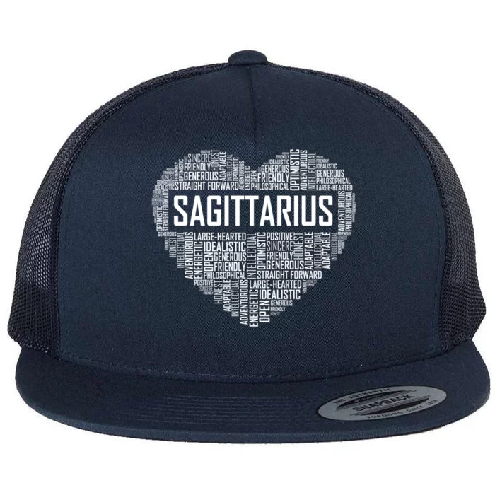 Sagittarius Zodiac Traits Horoscope Astrology Sign Gift Great Gift Flat Bill Trucker Hat