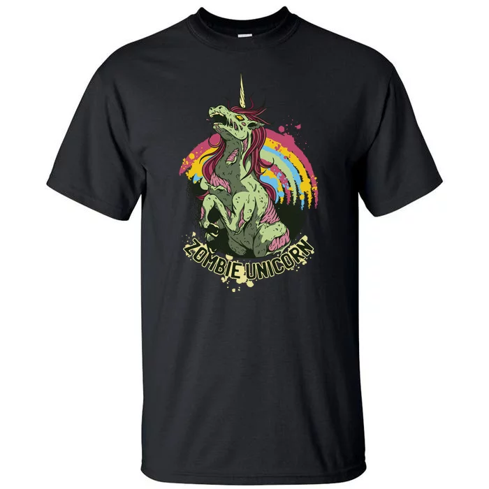 Scary Zombie Unicorn Tall T-Shirt