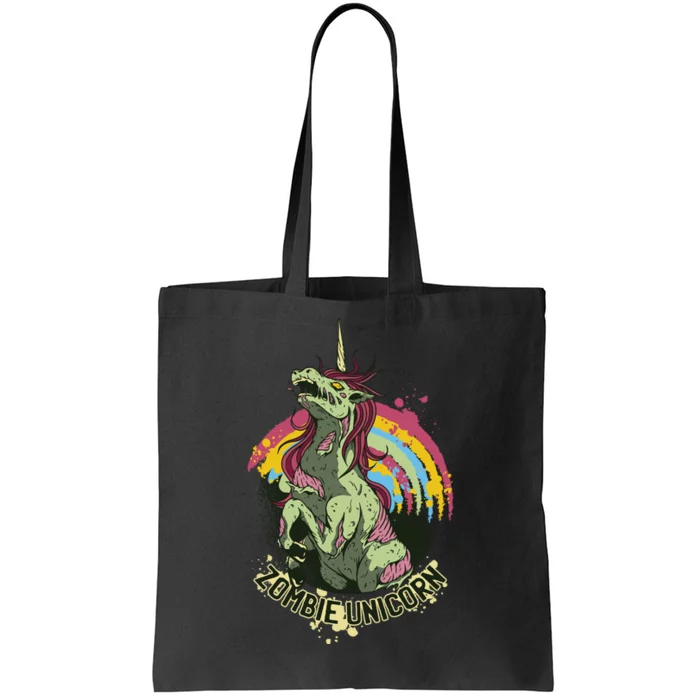 Scary Zombie Unicorn Tote Bag