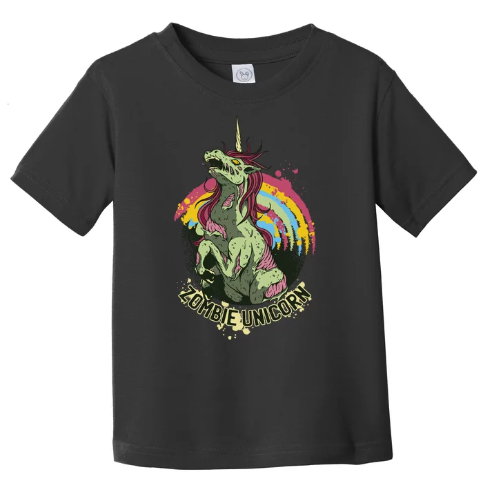 Scary Zombie Unicorn Toddler T-Shirt