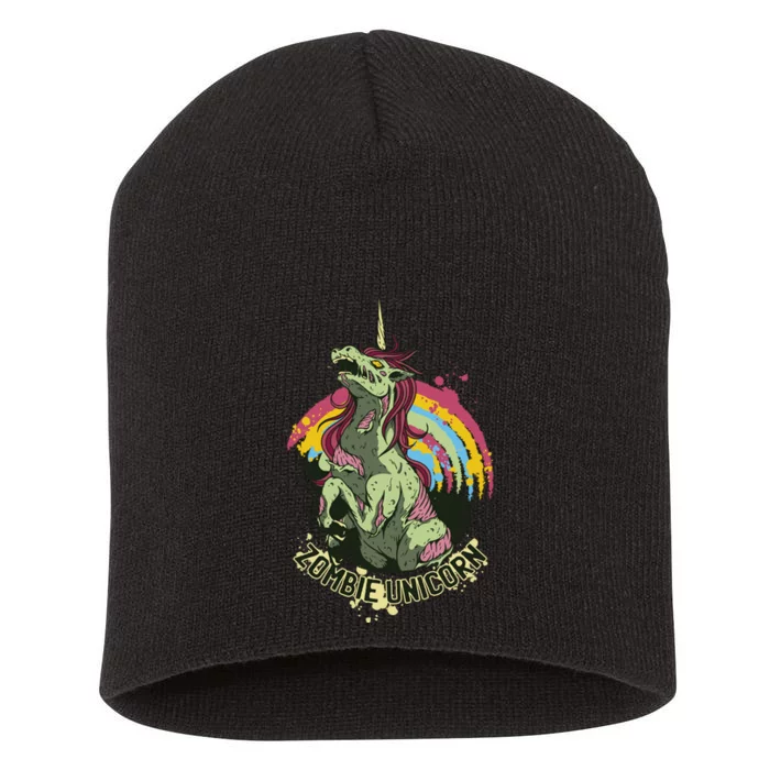 Scary Zombie Unicorn Short Acrylic Beanie