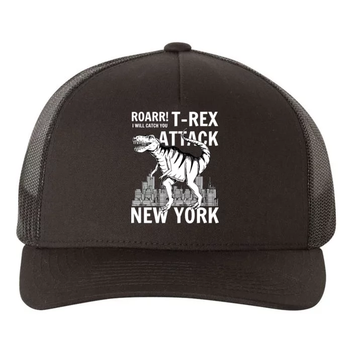 T-Rex Attacks New York Yupoong Adult 5-Panel Trucker Hat