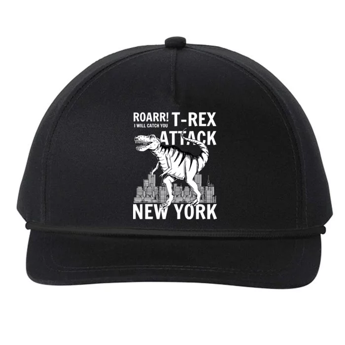 T-Rex Attacks New York Snapback Five-Panel Rope Hat