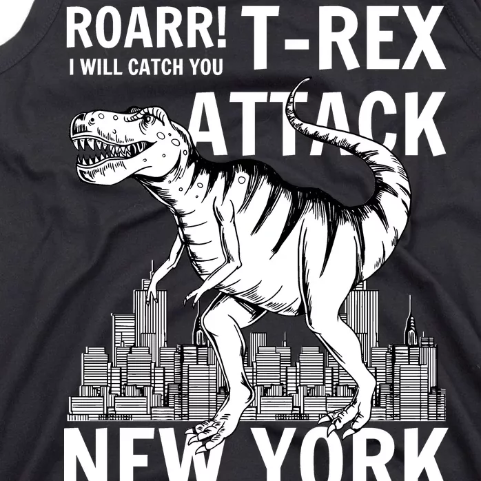 T-Rex Attacks New York Tank Top