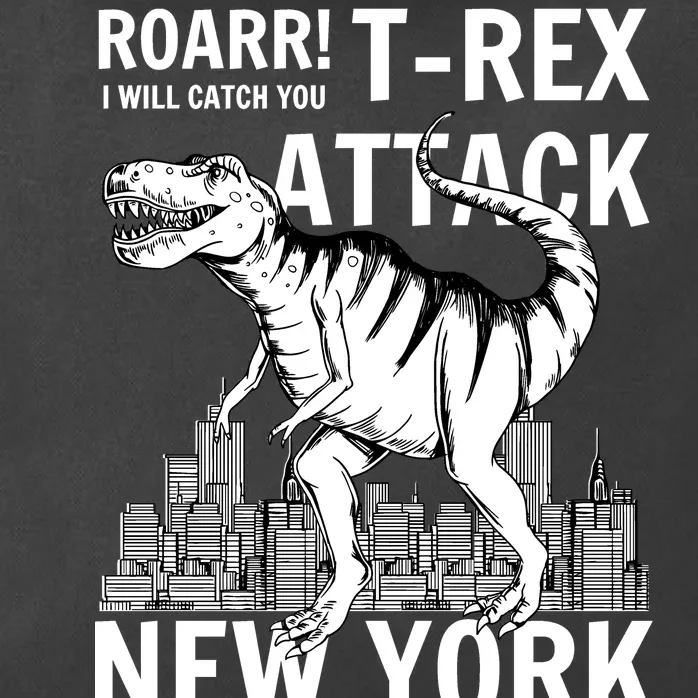 T-Rex Attacks New York Zip Tote Bag