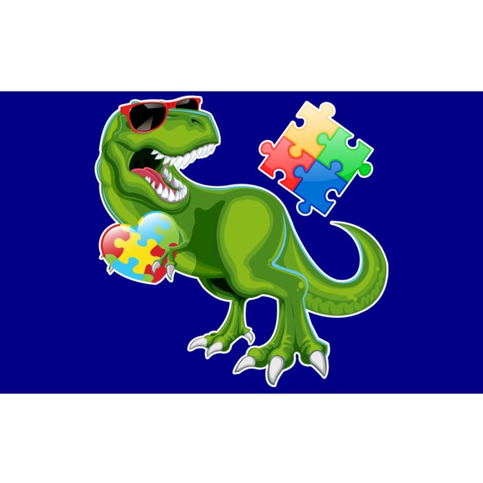 T-Rex Autism Awareness Puzzle Dinosaur Bumper Sticker