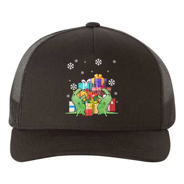 T-Rex Christmas Yupoong Adult 5-Panel Trucker Hat