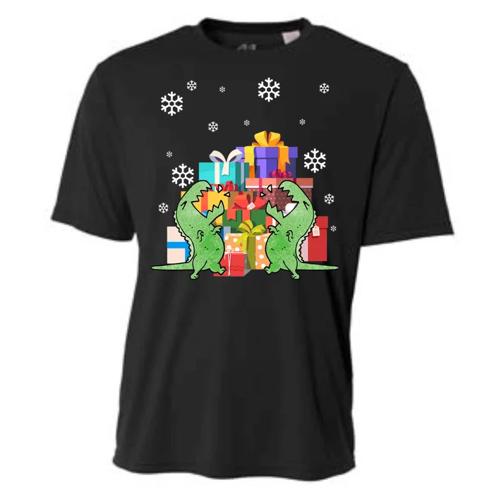 T-Rex Christmas Cooling Performance Crew T-Shirt