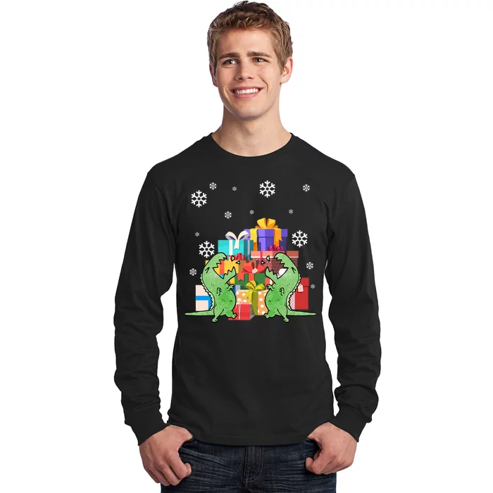 T-Rex Christmas Long Sleeve Shirt